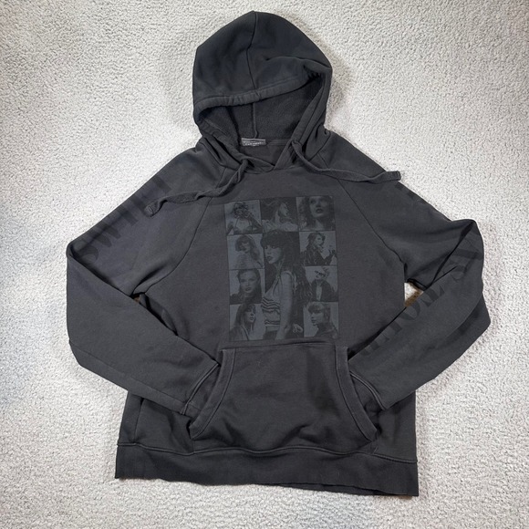 Taylor Swift Eras Tour Hoodie Medium Black Collage Graphic Fleece Lined Unisex - Picture 11 of 15